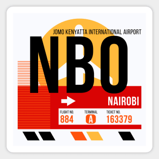 Nairobi (NBO) Airport // Sunset Baggage Tag Magnet